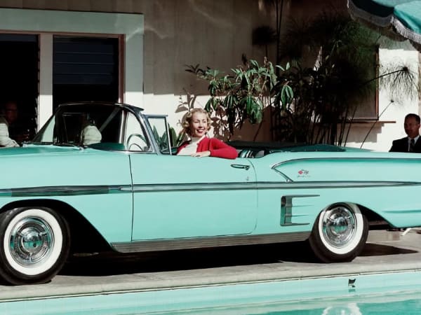 An original turquoise Chevy Impala