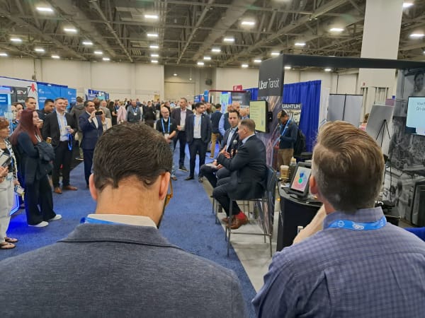 Talk at Uber Transit booth at APTA Mobility Conference