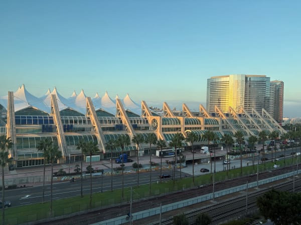 Morning light hitting the San Diego Convention Center