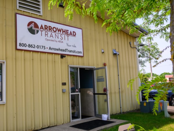 Outside of the Arrowhead Transit Cambridge office.