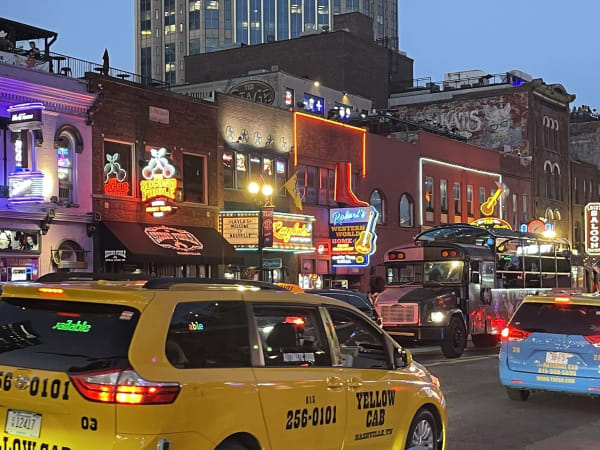 Nashville street at night