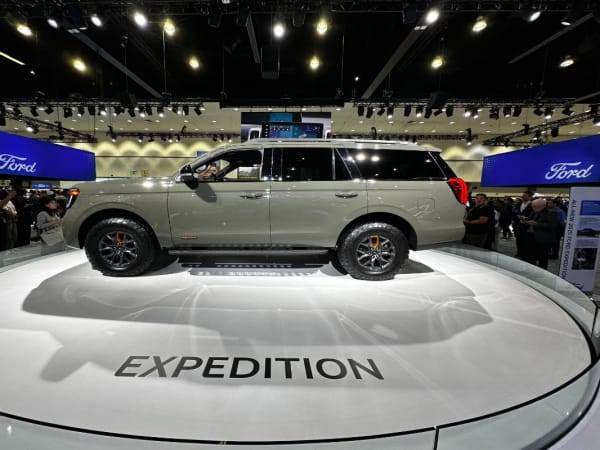 Photo of Ford Expedition display at 2024 LA Auto Show.