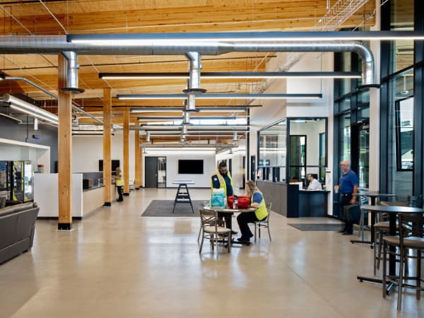 Interior image of C-TRAN's campus expansion common room.
