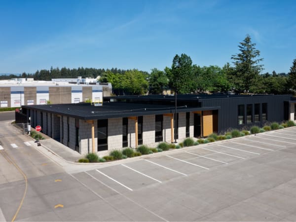 Exterior image of C-TRAN's campus expansion during the afternoon.