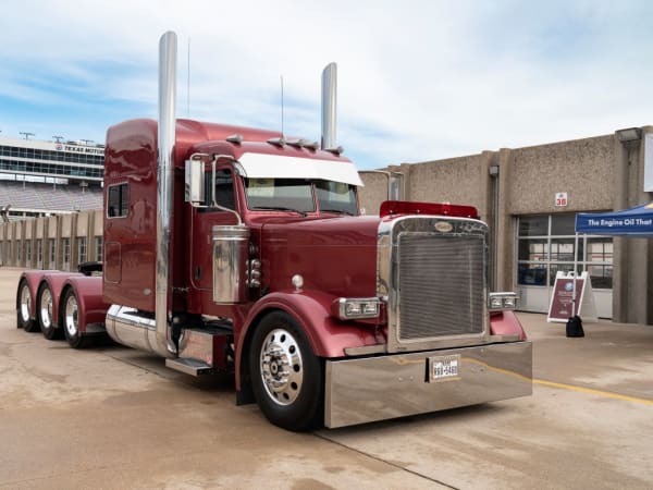 A Peterbilt Model 389 tractor.