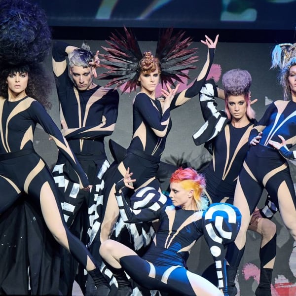 Models on stage for the Alternative Hair Show