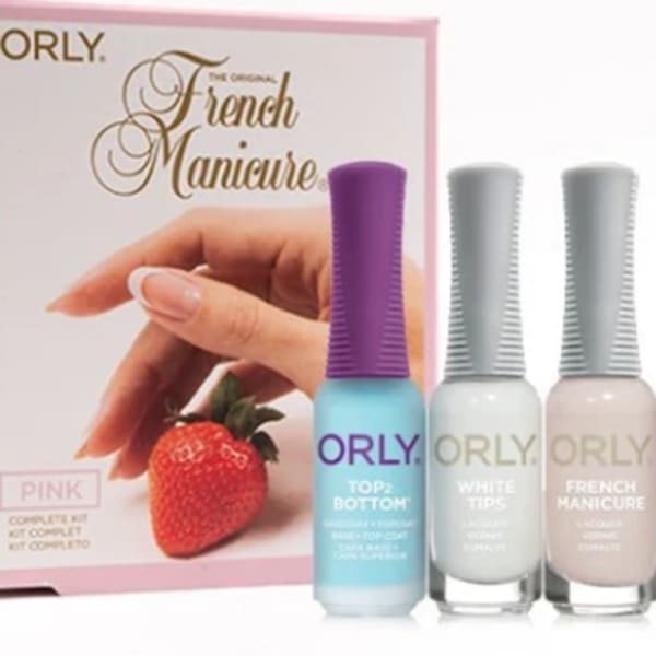 A manicure kit of three bottles