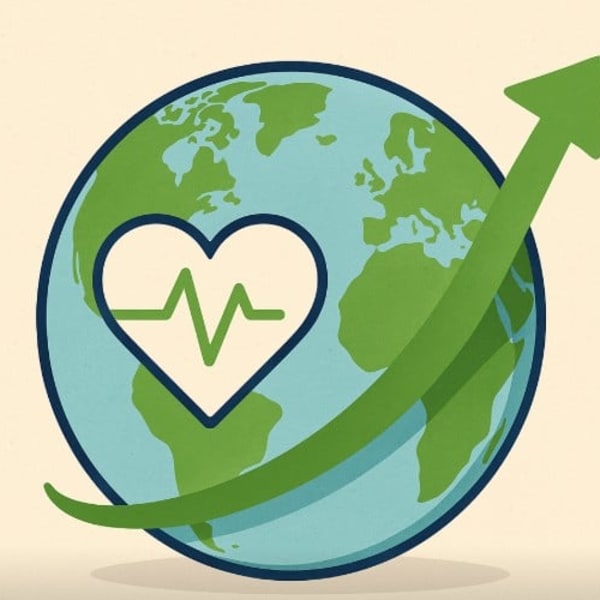 A globe that shows the boom in wellness.