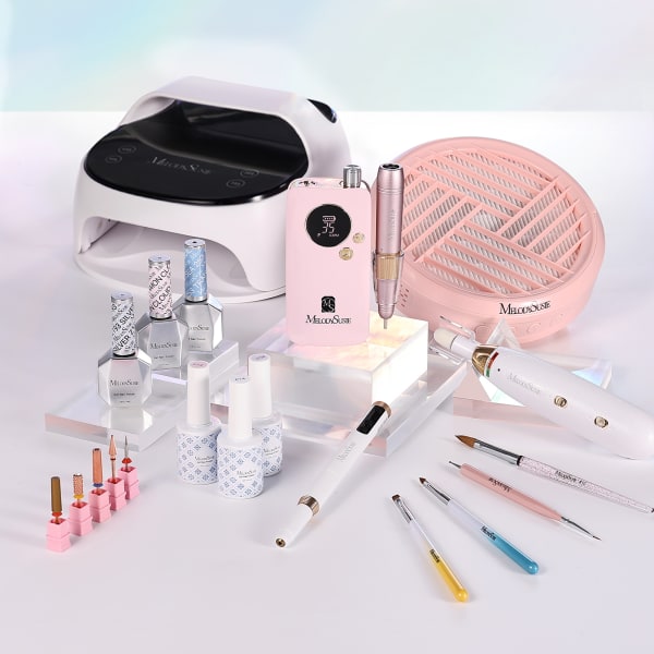 A collection of nail tools.