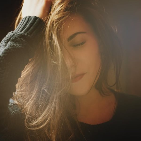 Woman looking sad