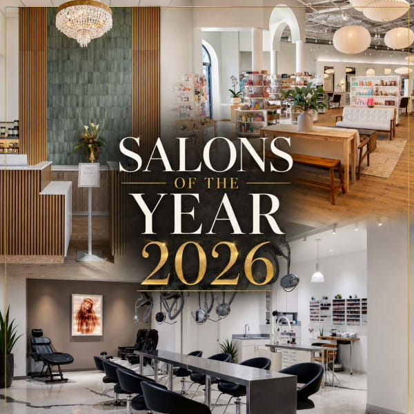 Montage image of salon interior shots with competition title