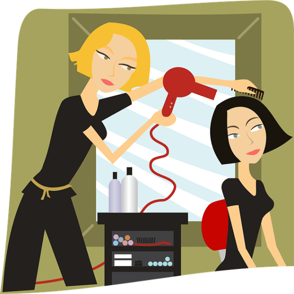 animated stylist and client