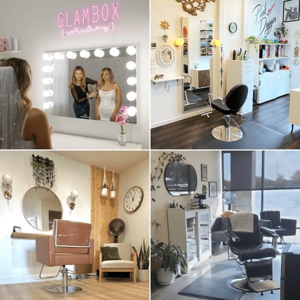 Four examples of salon design.