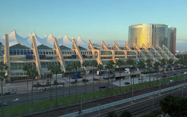Morning light hitting the San Diego Convention Center