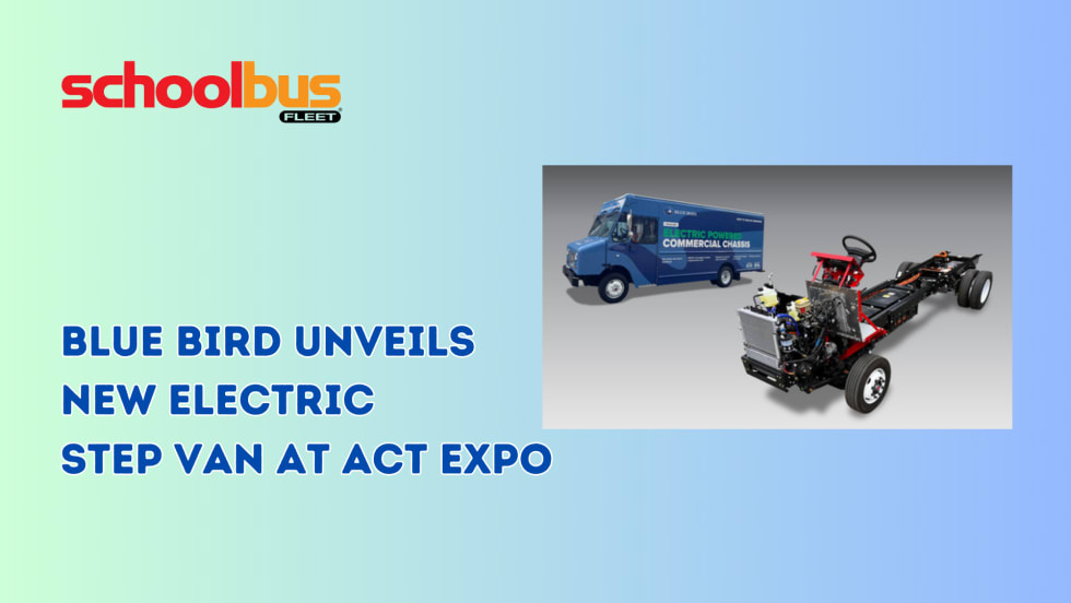 Blue Bird electric step van.