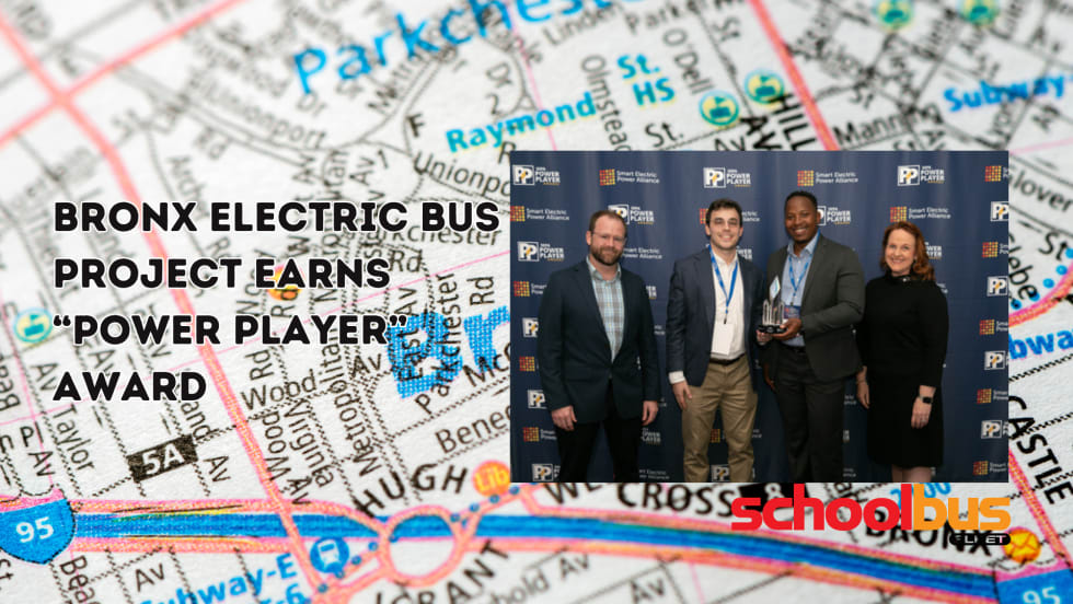 Members of The Mobility House team accept the 2024 Transportation Power Player Award with SEPA President and CEO Sheri Givens.