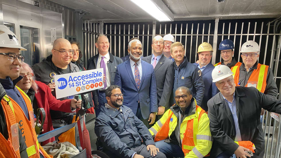 14th Street 6th Ave subway complex ADA renovation opening celebration.