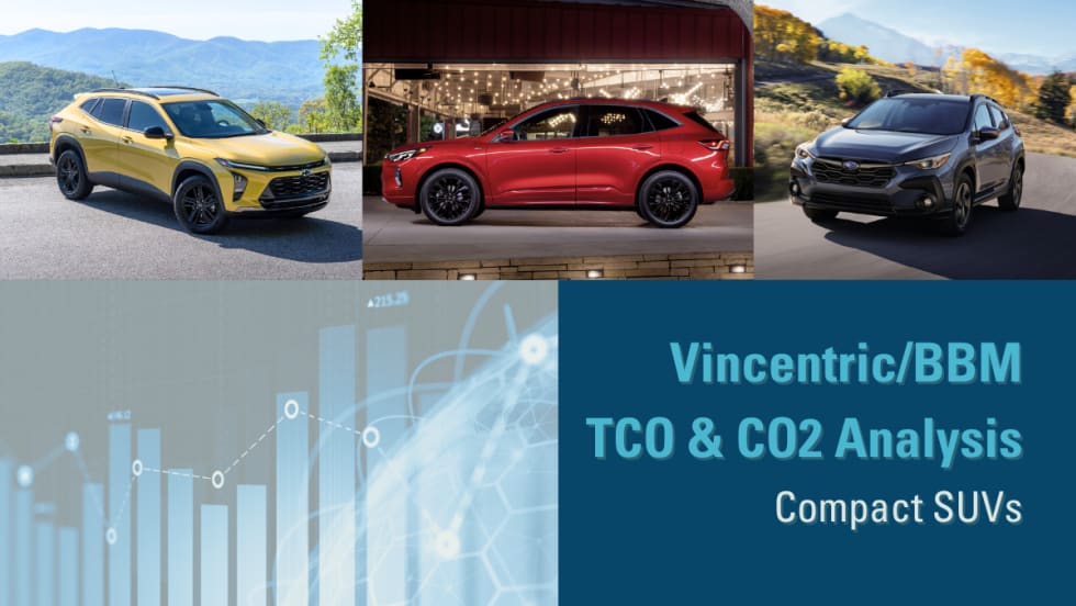 Three compact SUVs in illustrative graphic.