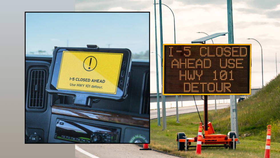 Drivewyze in-cab virtual alerts.