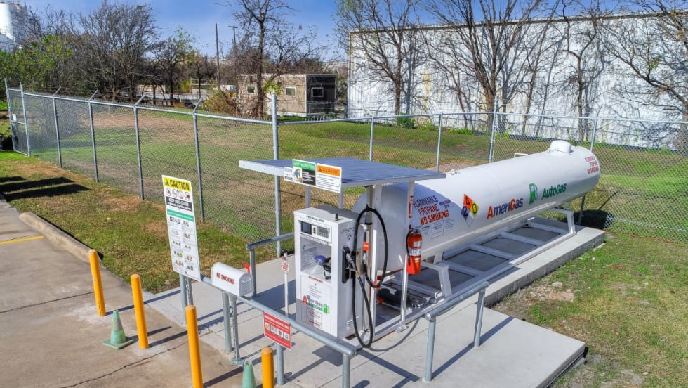 A propane autogas refueling station