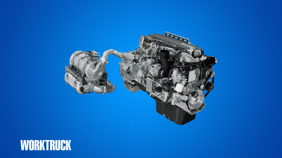 A PACCAR MX-13 CARB-compliant engine