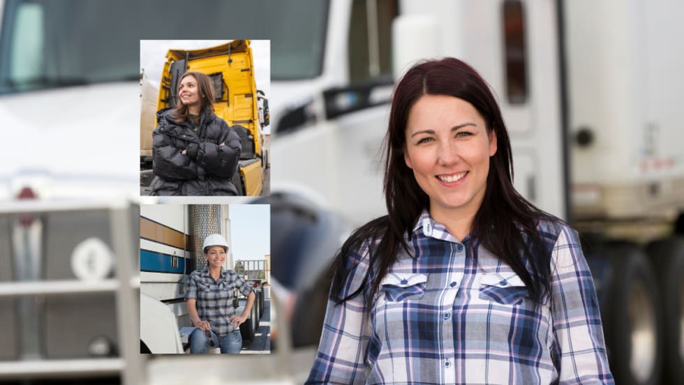 Examples of women truck drivers 