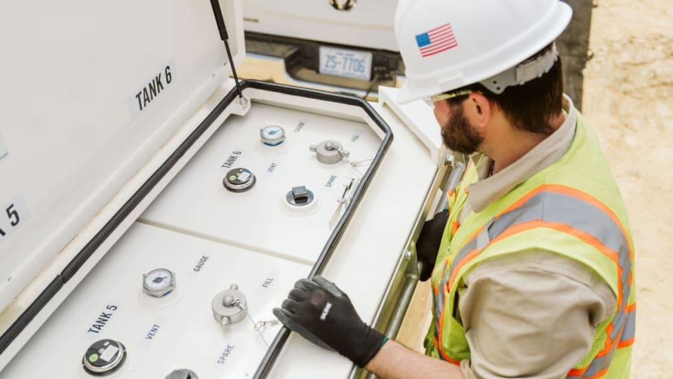 A fleet driver operating the multicube