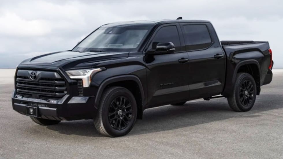 black pickup truck parked