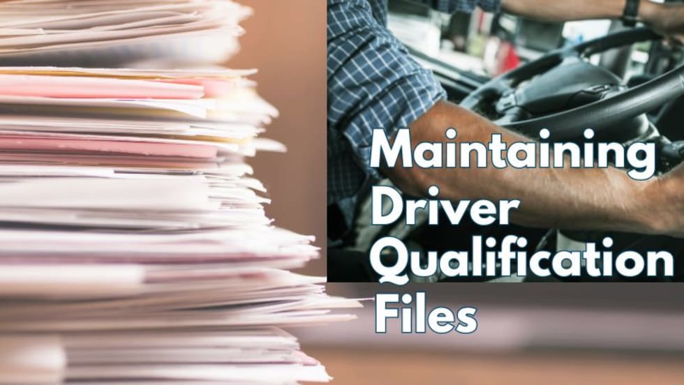 Picture of driver qualification documents such as license, medical certificate, and training records.