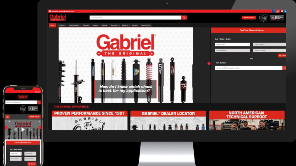 Screenshot of Gabriel.com web page.