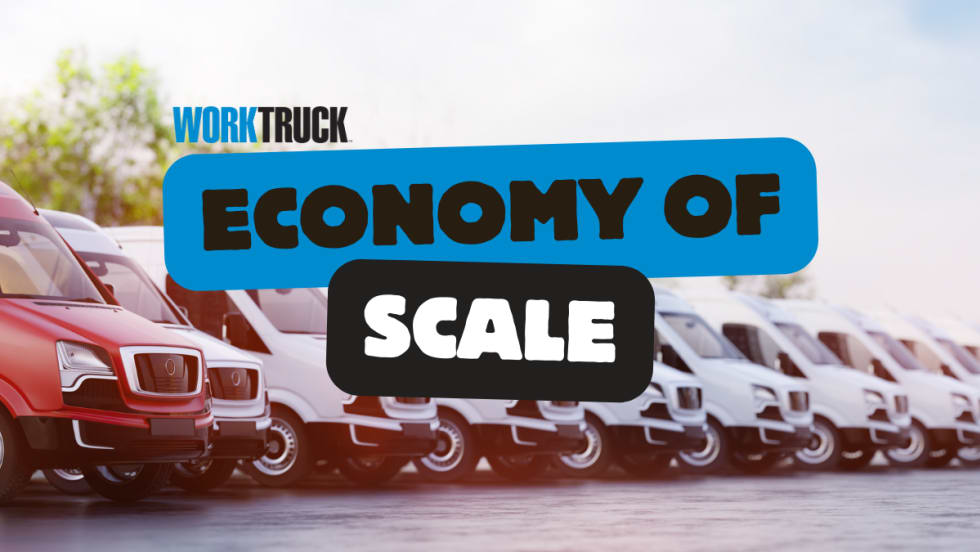 Large van fleet with Economy of Scale over the top
