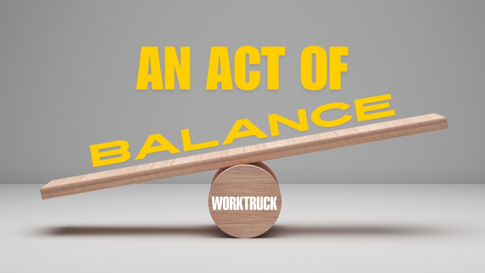 A balance with text "An Act of Balance"