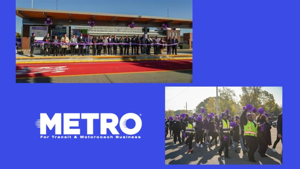 The ribbon cutting ceremony and parade for the opening of the Purple Line.