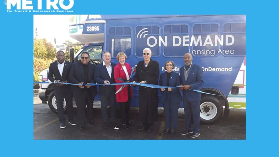 Officials at the Lansing Area On Demand ceremony