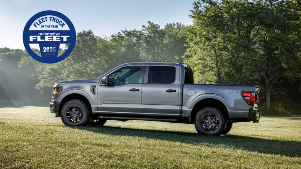 Ford F-150 with Fleet Truck of the Year award logo