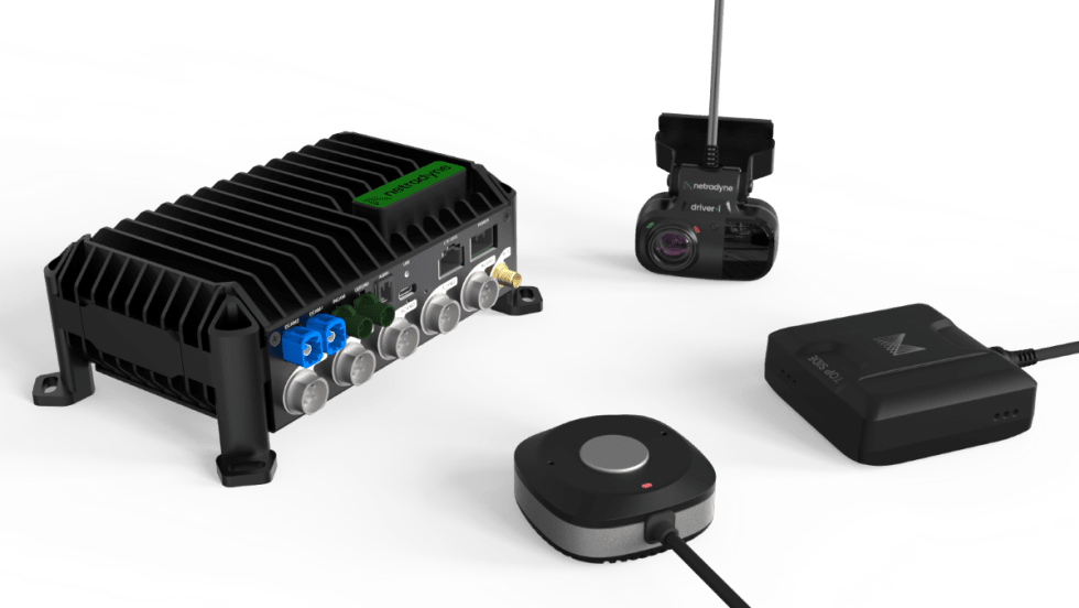 Composite image of components of Netradyne's new 360-degree safety system