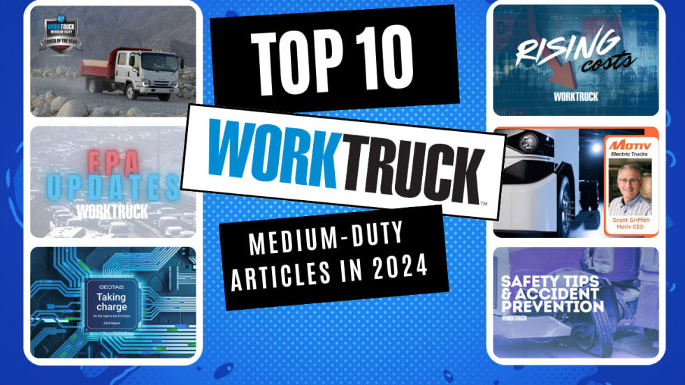 Collage of photos from Top 10 Medium-Duty Articles of 2024.