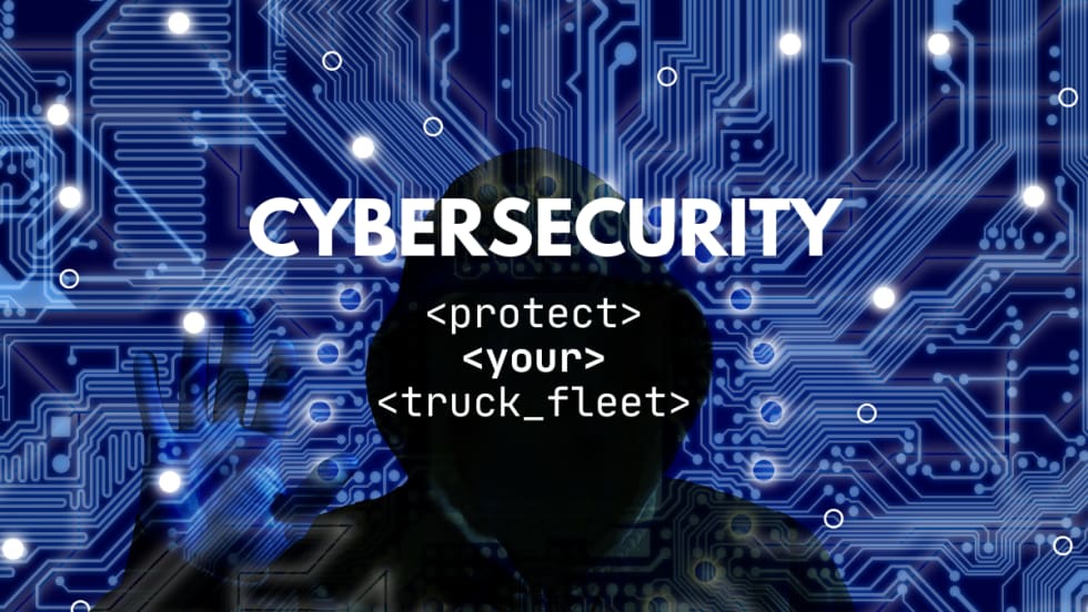 Cypersecurity: Protect Your Fleet with cyber hacker in background