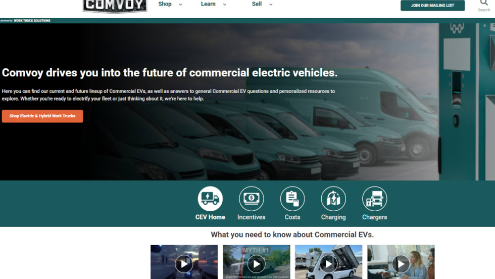 Screenshot of Comvoy.com