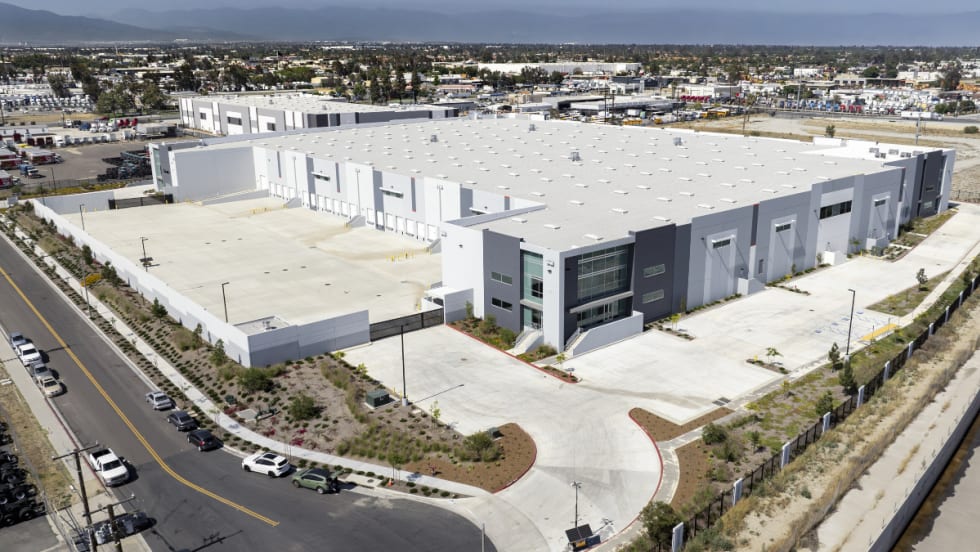 Overhead photo of a new manufacturing plant in Southern California.