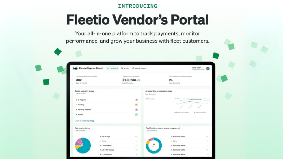 Fleetio Vendor's Portal screen shot