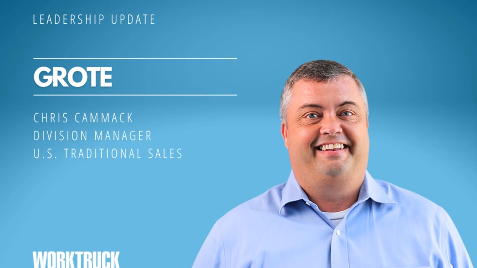 Business man against blue background and white text to explain his company and title.