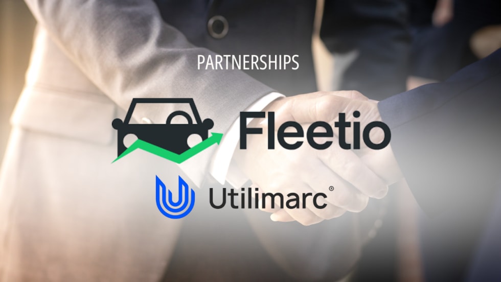 Handshake with Fleet and Utilimarc logos and Parnterships text