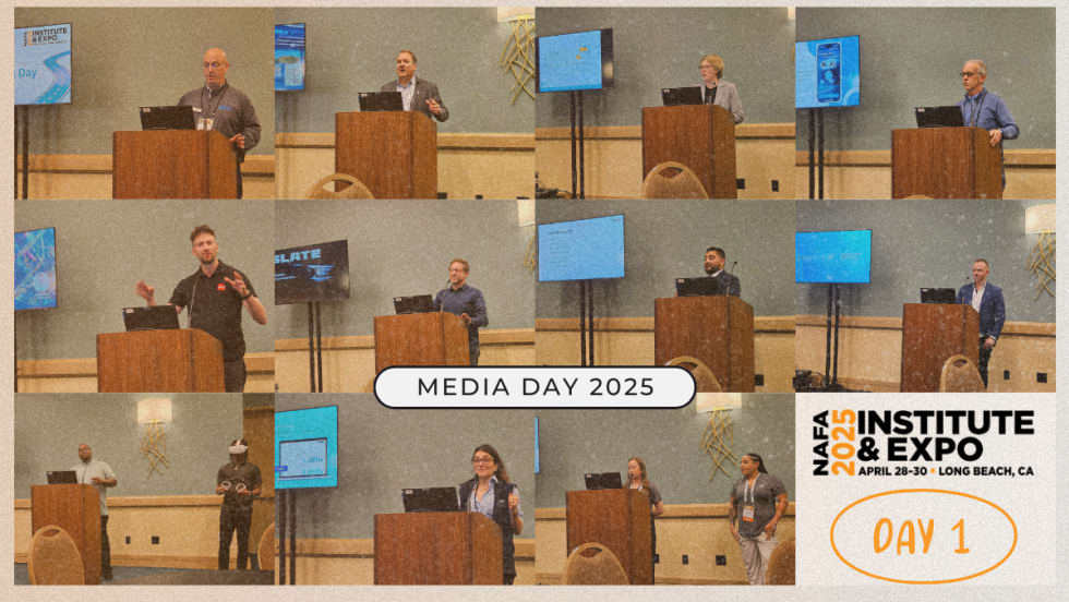 Collage of speakers at Media Day 2025