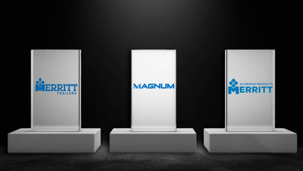 Three tombstones, each with a different company name, against a black background.