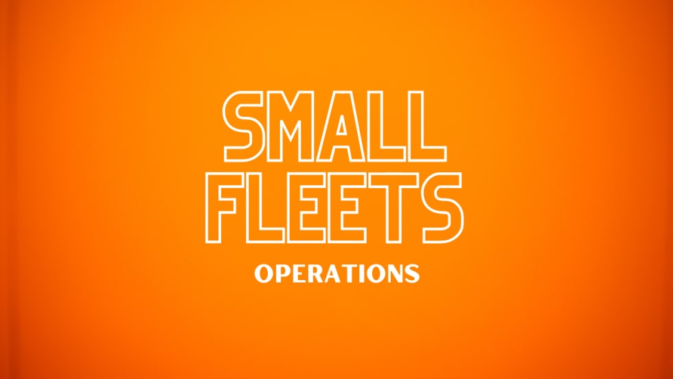 Orange background with Small Fleets - Operations in text