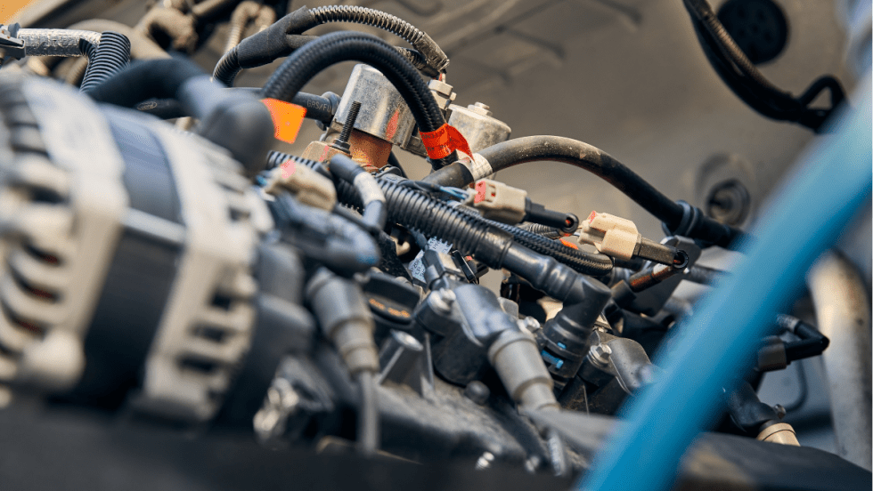 close up photo of a propane engine