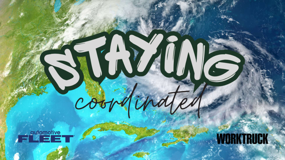 Staying coordinated over a hurricne map of the USA