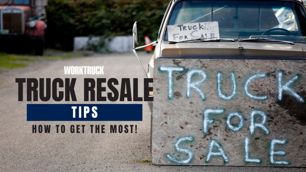 Medium-duty work truck for sale, reflecting how early spec decisions, regular maintenance, and proper remarketing help fleets maximize resale value