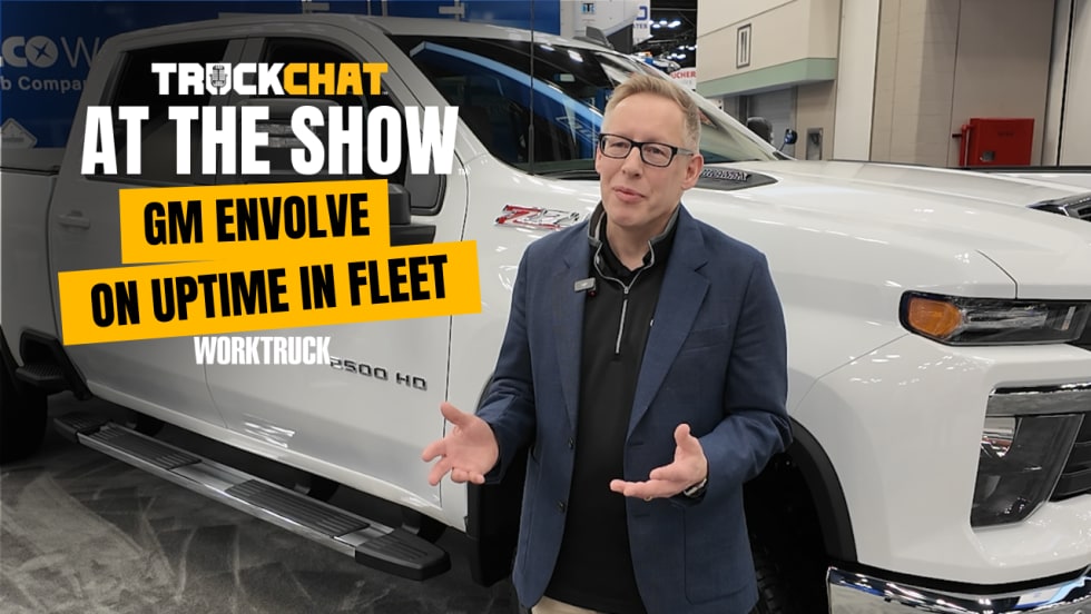 Ian Hucker of GM Envolve talks with Work Truck on the Work Truck Week show flow. 